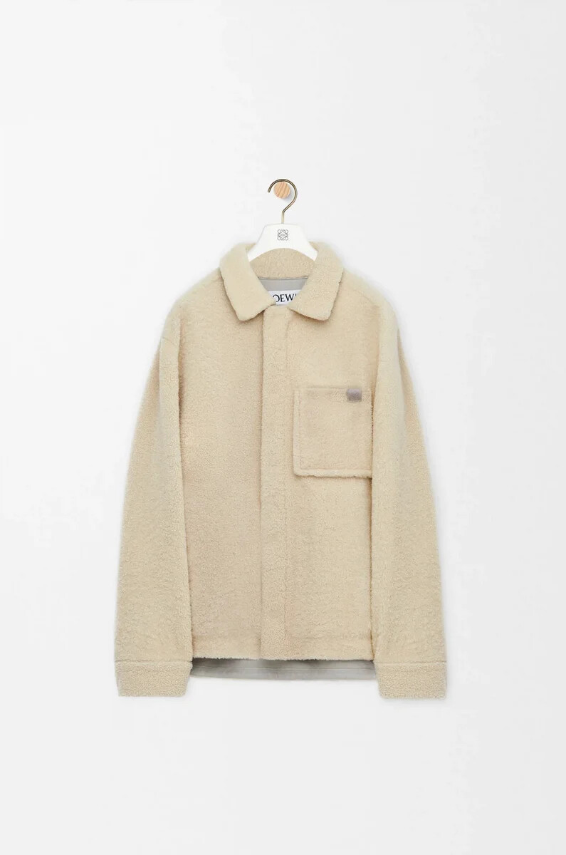 sobrecamisa de borrego gris claro