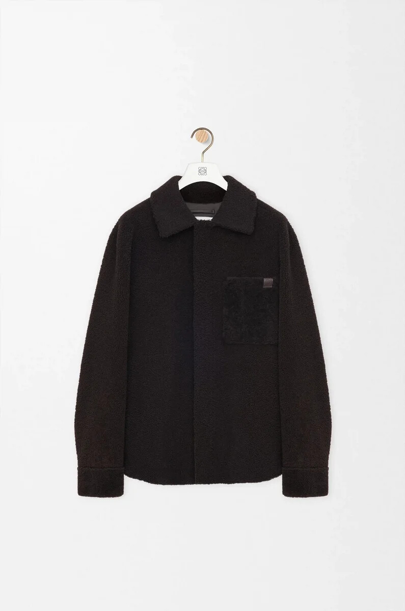 sobrecamisa de borrego marrón oscuromarrón oscuro