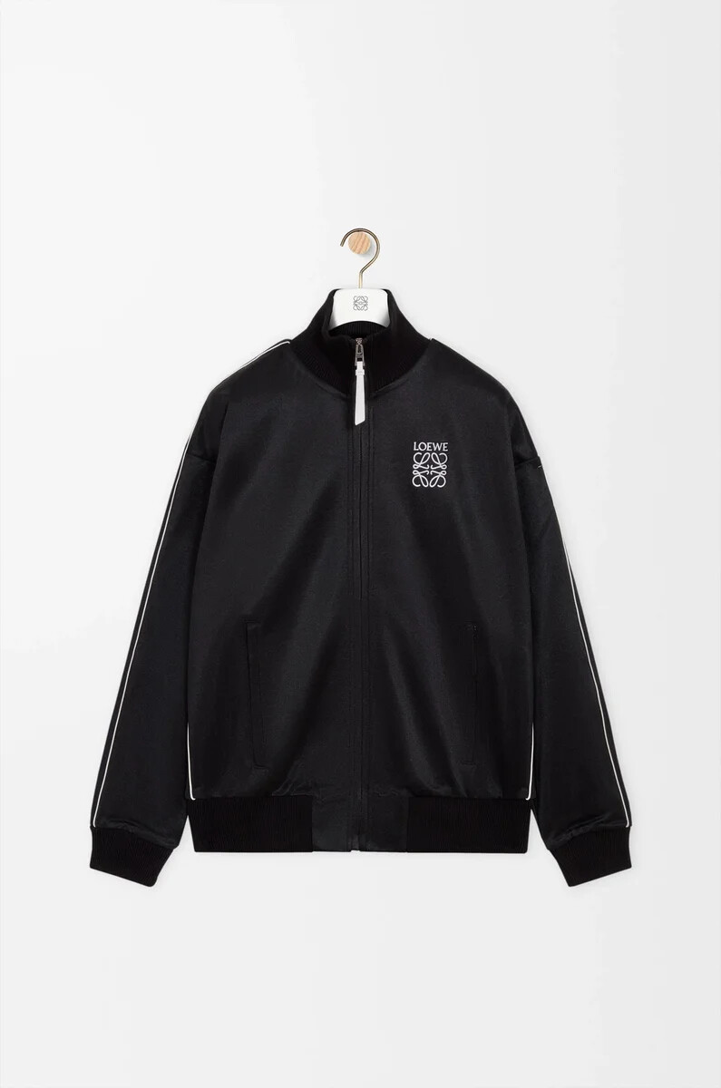 chaqueta de chándal de punto técnico negra