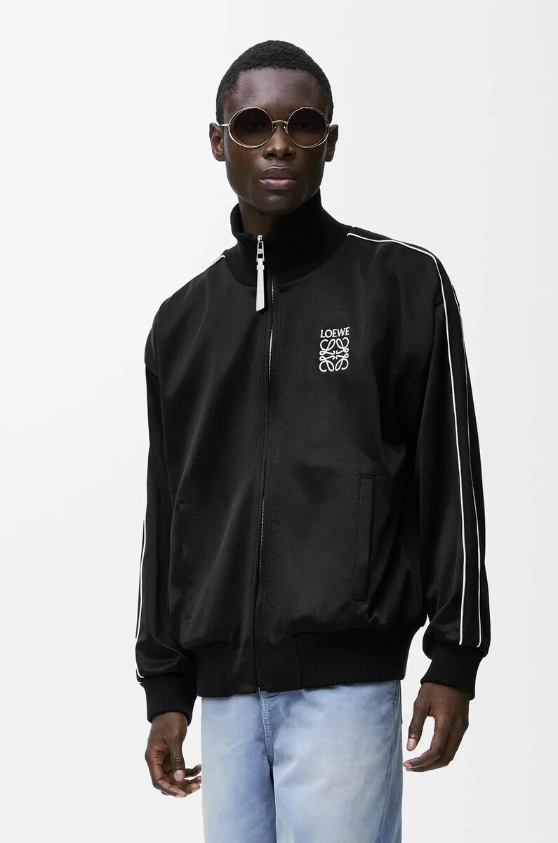 chaqueta de chándal de punto técnico negra