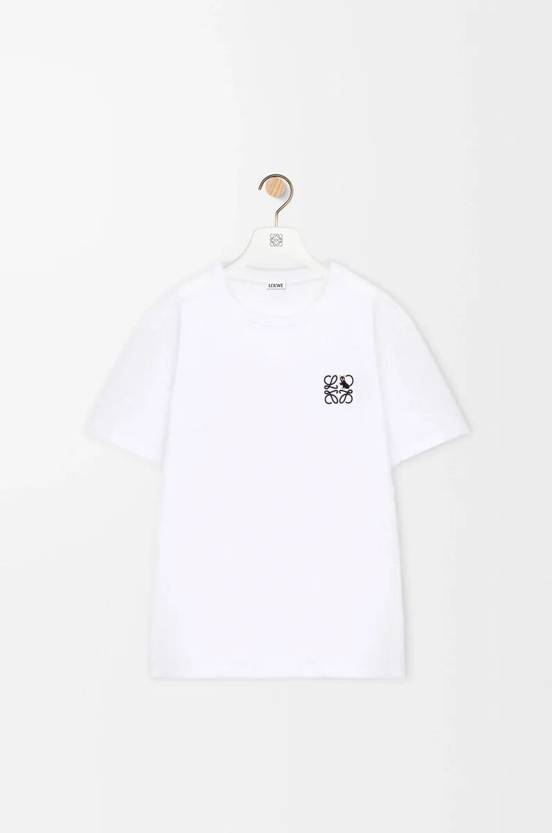 camiseta de corte relajado en algodón color blanco