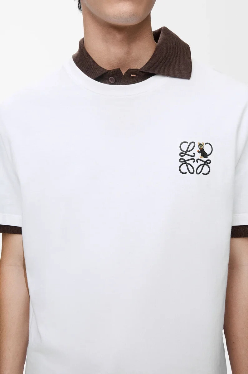 camiseta de corte relajado en algodón color blanco