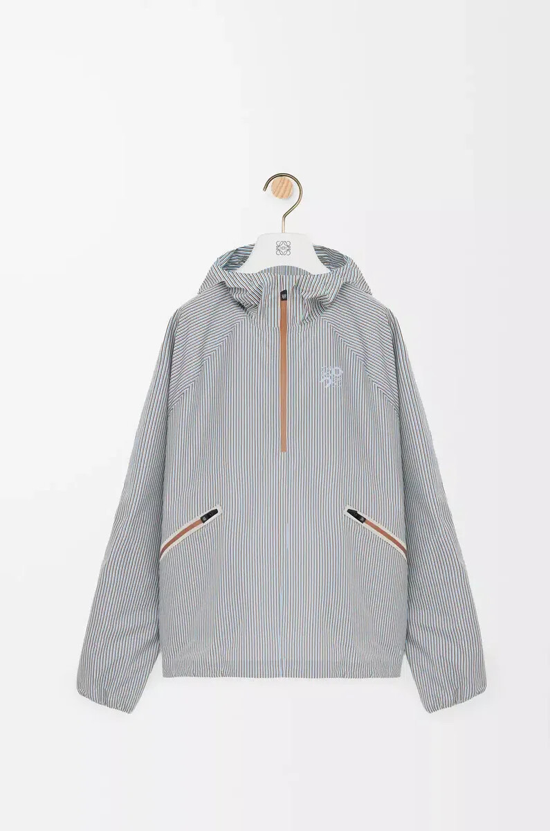 anorak storm en tejido técnico beigeazul