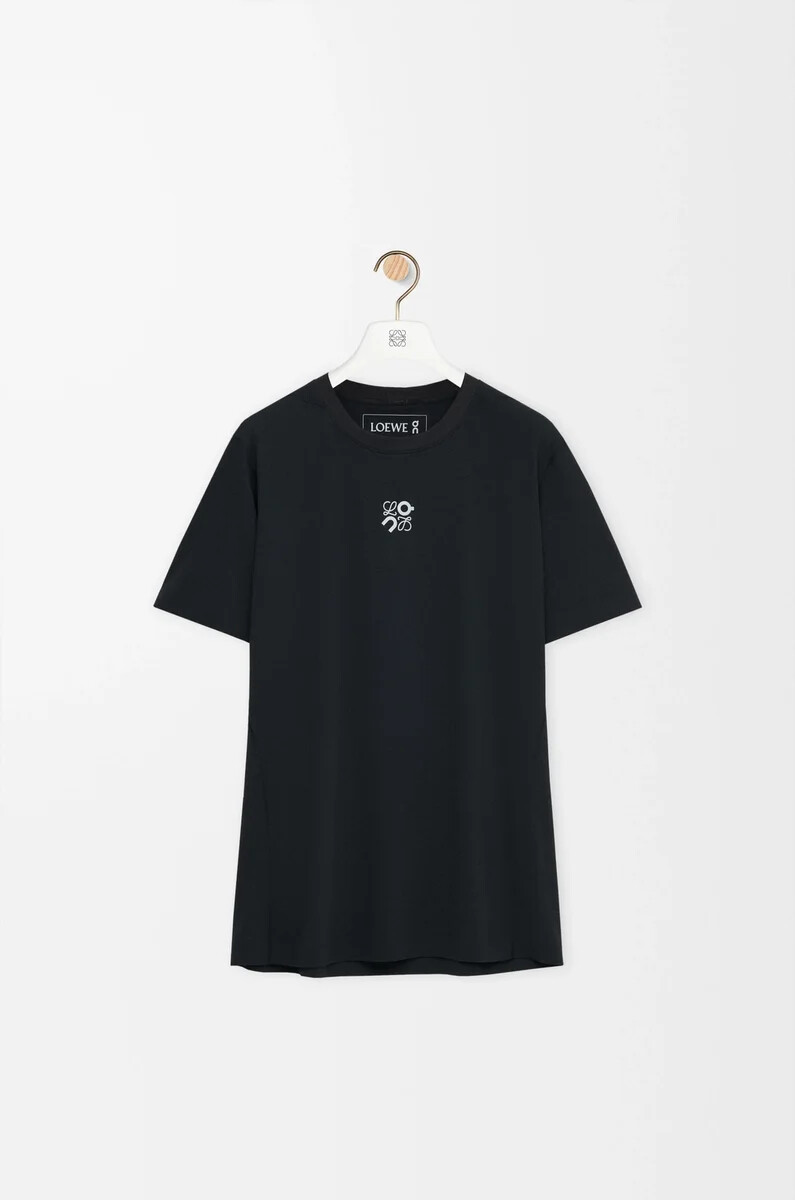 camiseta deportiva de punto técnico color negro