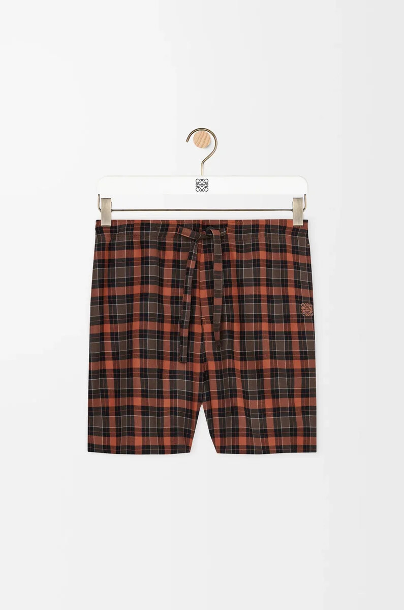 pantalones cortos en mezcla de lana naranjanegro