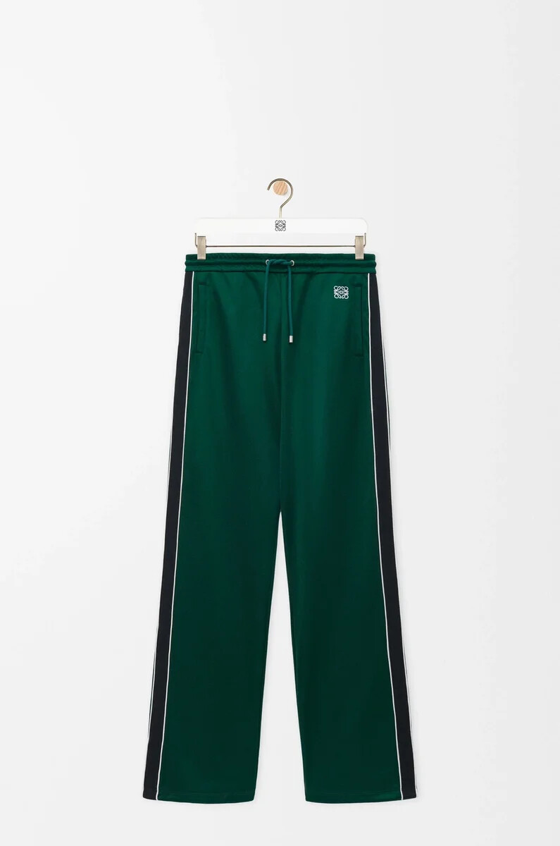 pantalón de chándal en jersey técnico verde oscuro