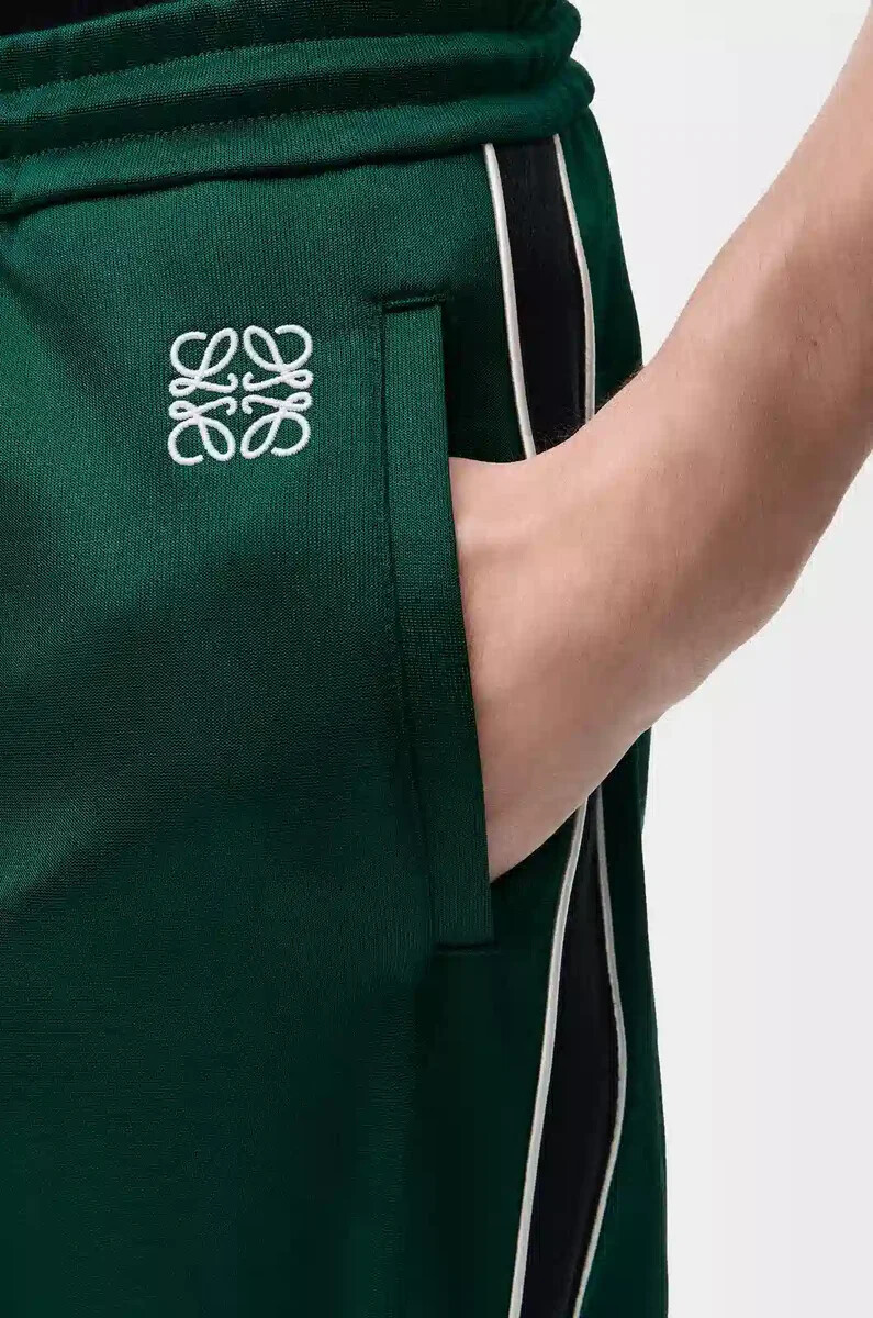 pantalón de chándal en jersey técnico verde oscuro