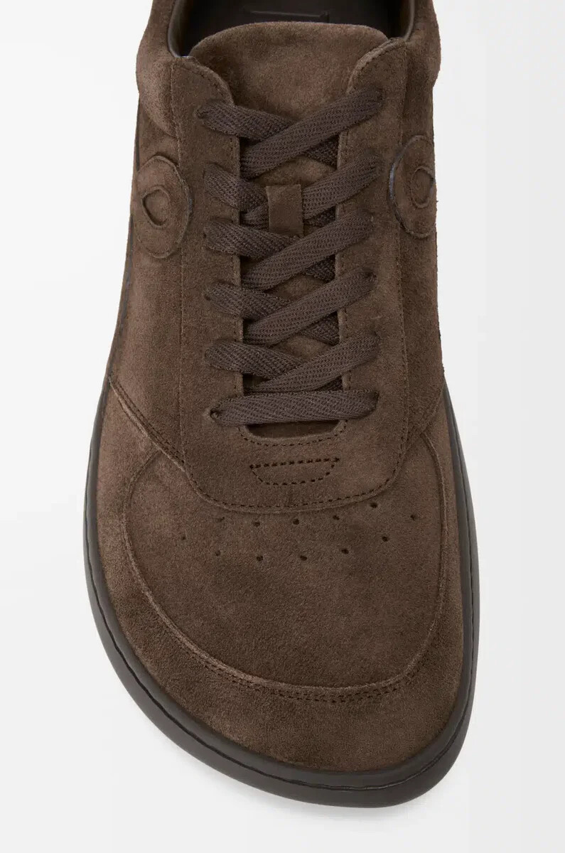 zapatilla jambo en ante de becerro marrón oscuro