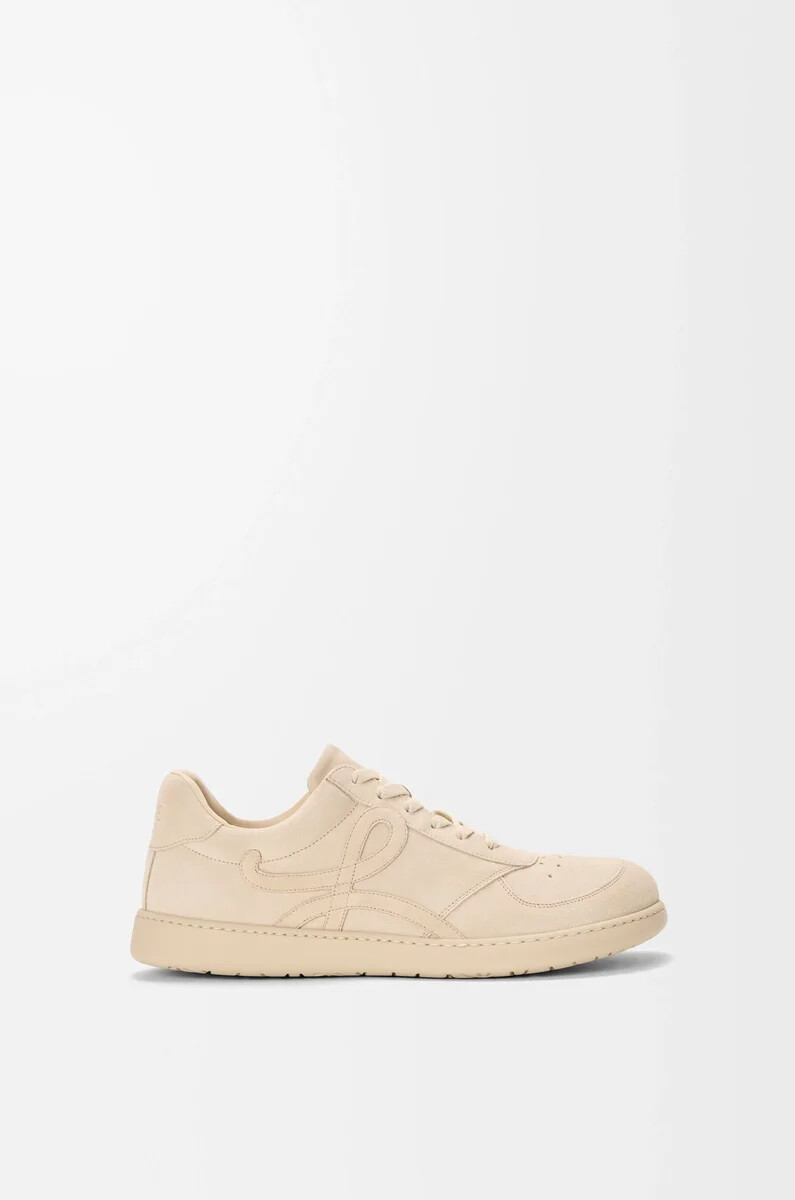 zapatilla jambo en ante de becerro color oat milk