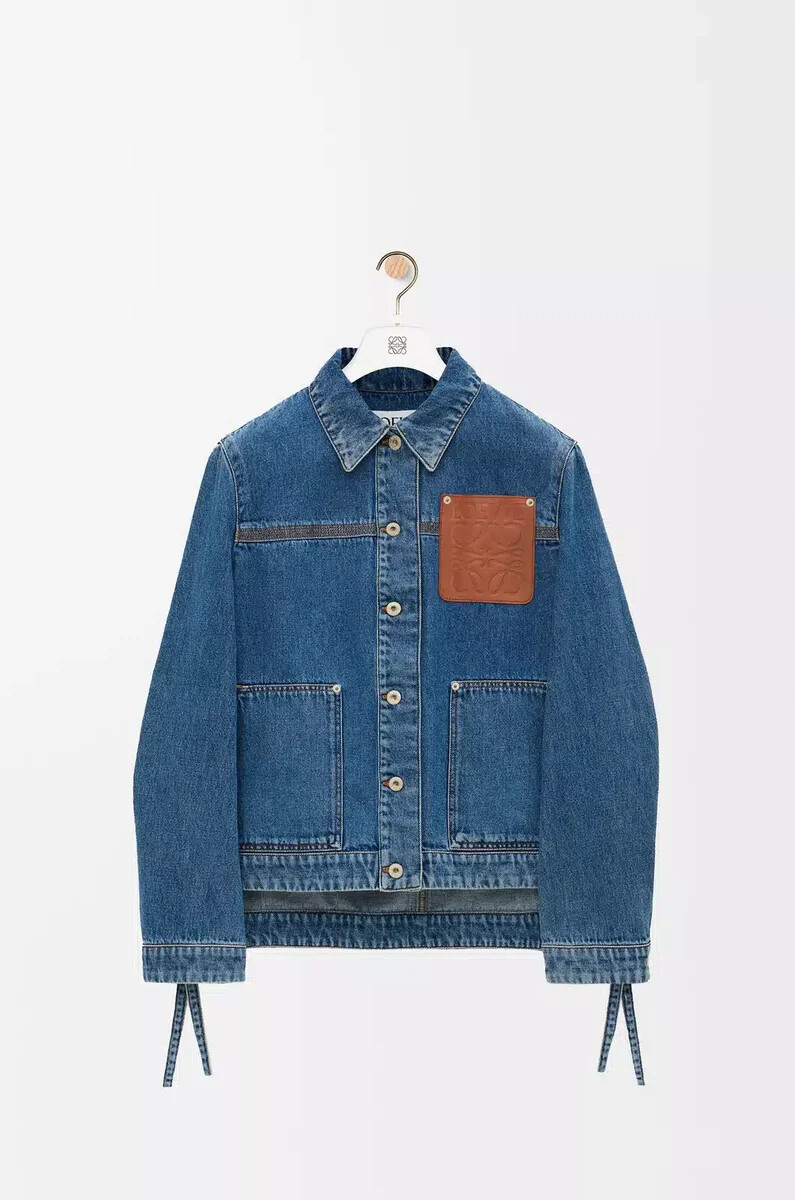 chaqueta de trabajo en denim jeans azul