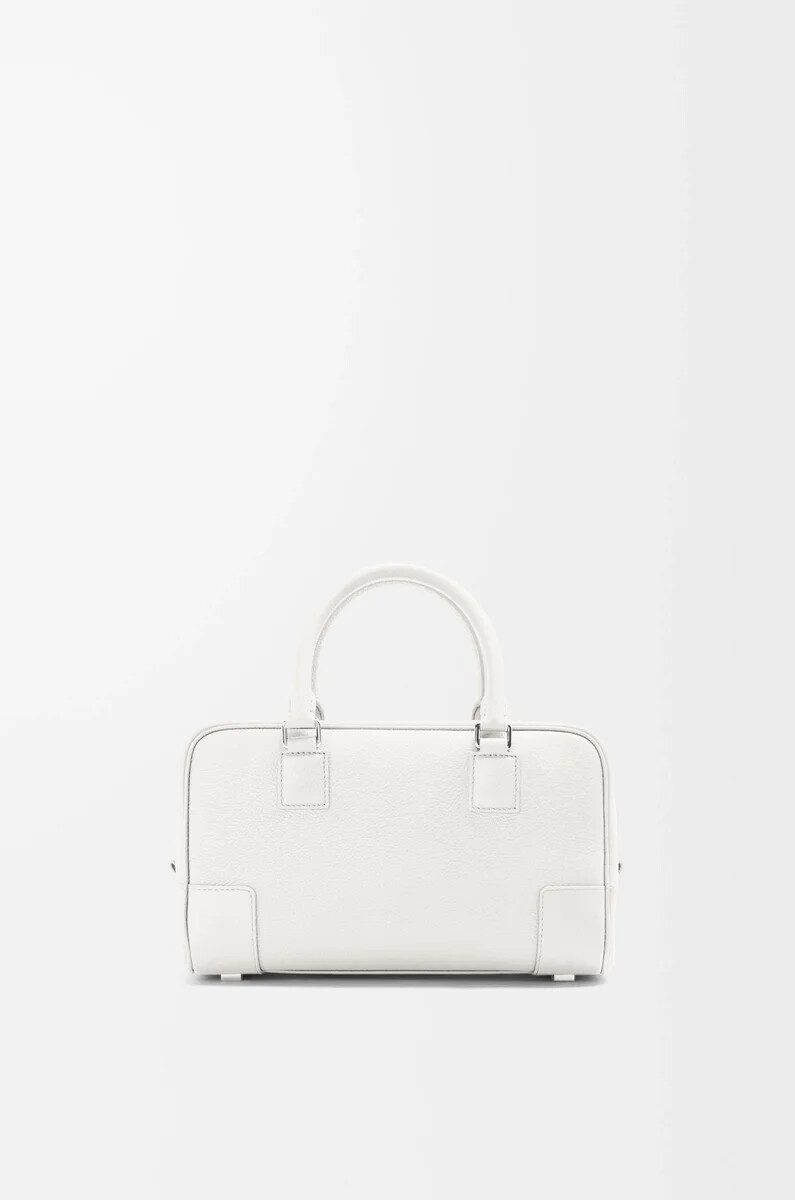 bolso amazona 23 en piel de becerro granulada suave blanco suave