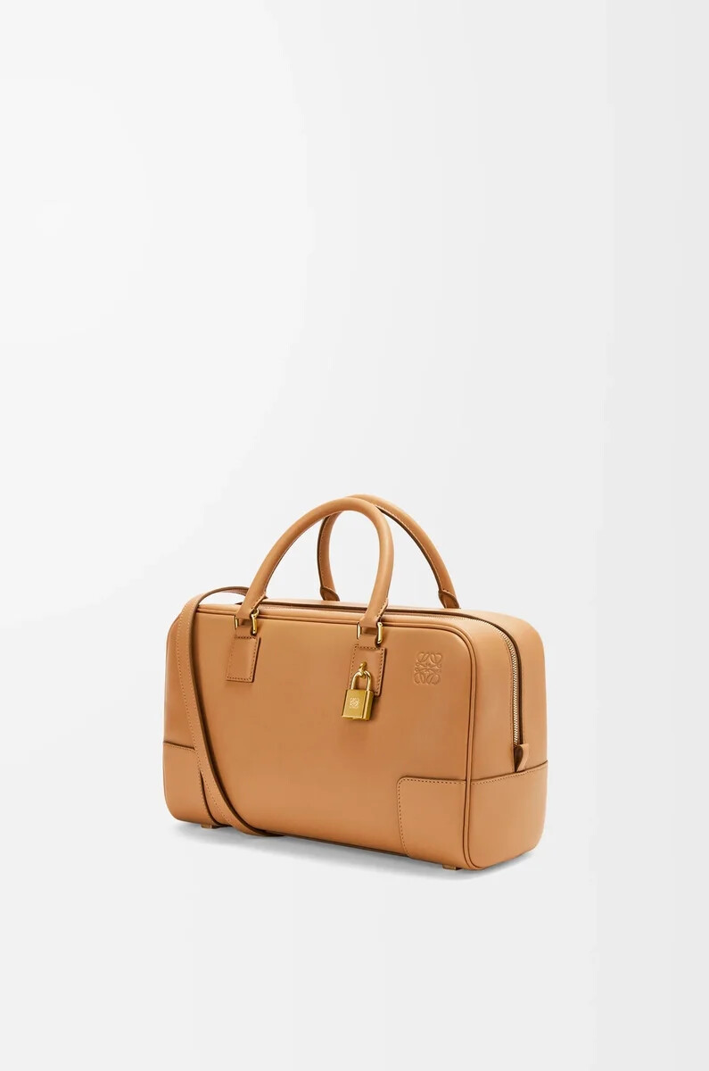 bolso amazona 28 en piel de becerro napa warm desert