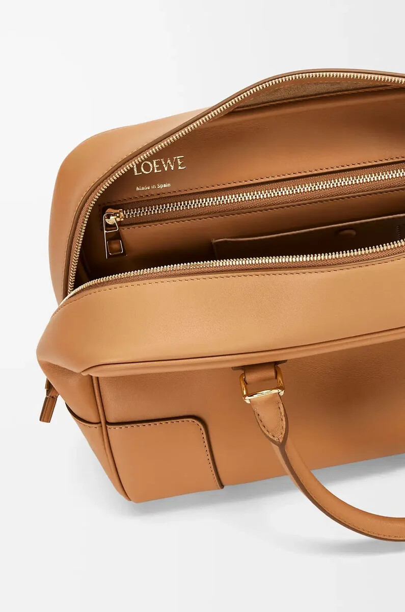 bolso amazona 28 en piel de becerro napa warm desert