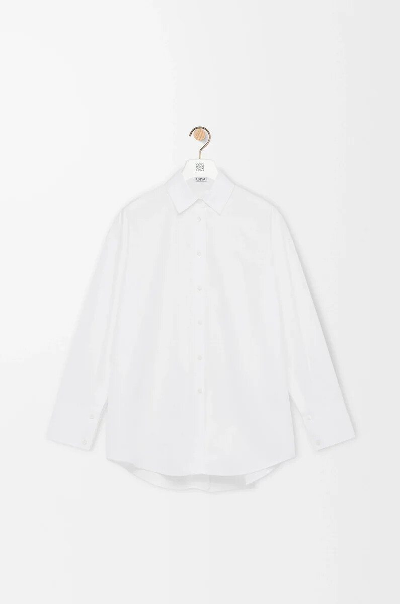 camisa capa en algodón blanco