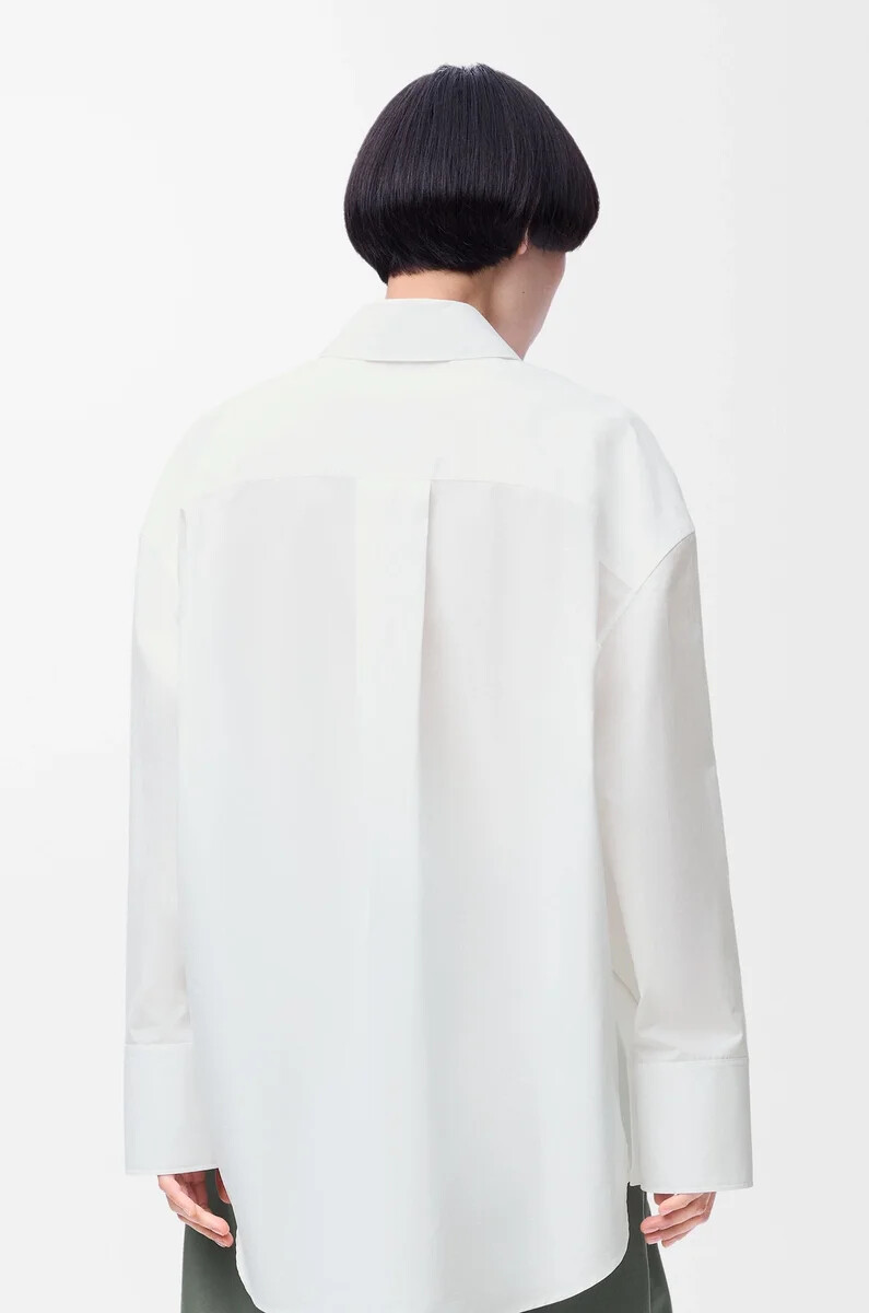 camisa capa en algodón blanco
