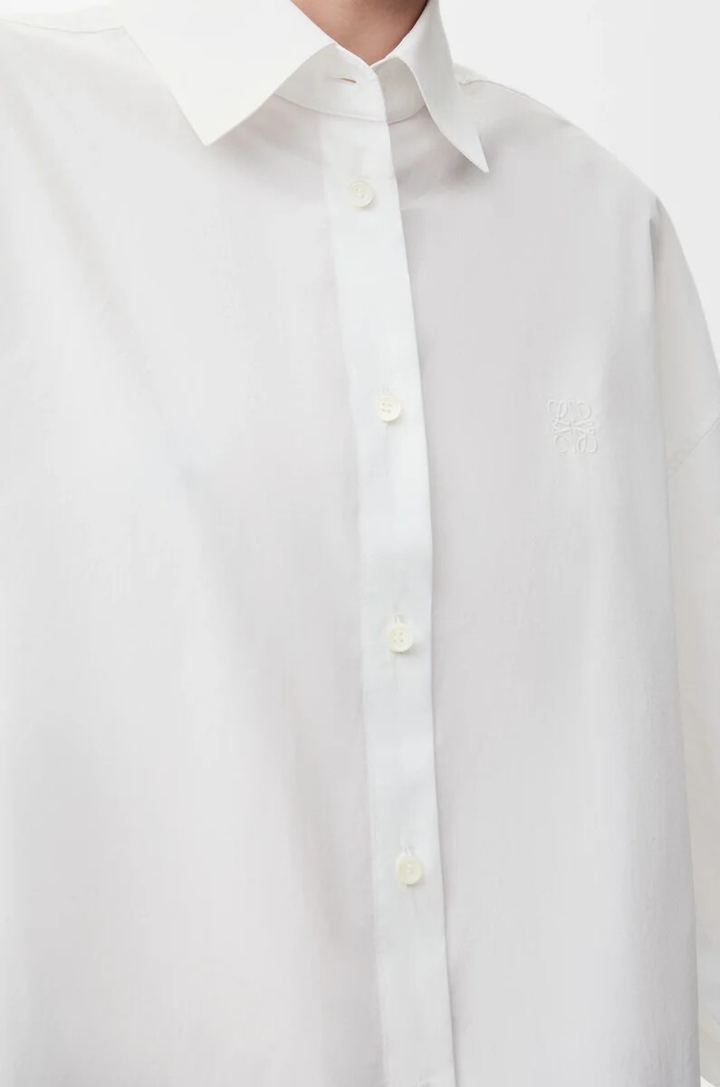 camisa capa en algodón blanco