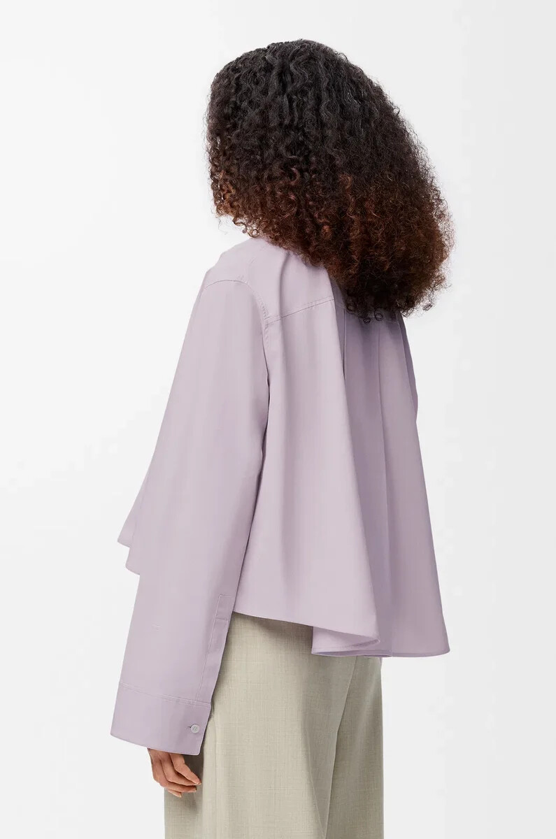 camisa trapecio en algodón lila