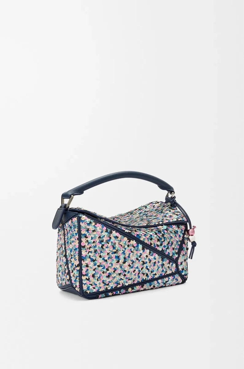 bolso puzzle 10 confetti en piel de becerro clásica multicolor