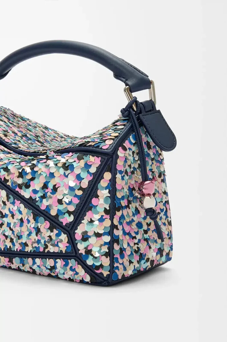 bolso puzzle 10 confetti en piel de becerro clásica multicolor