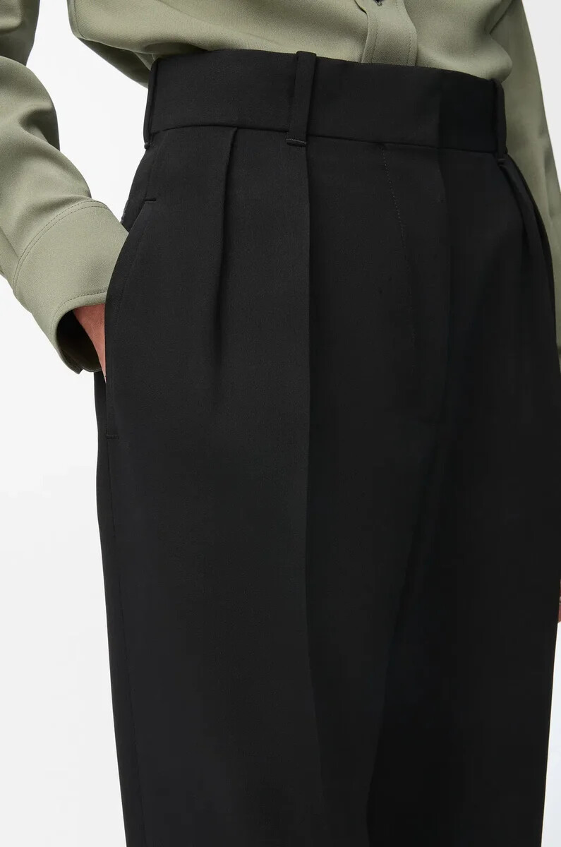 pantalón en viscosa elástica negro