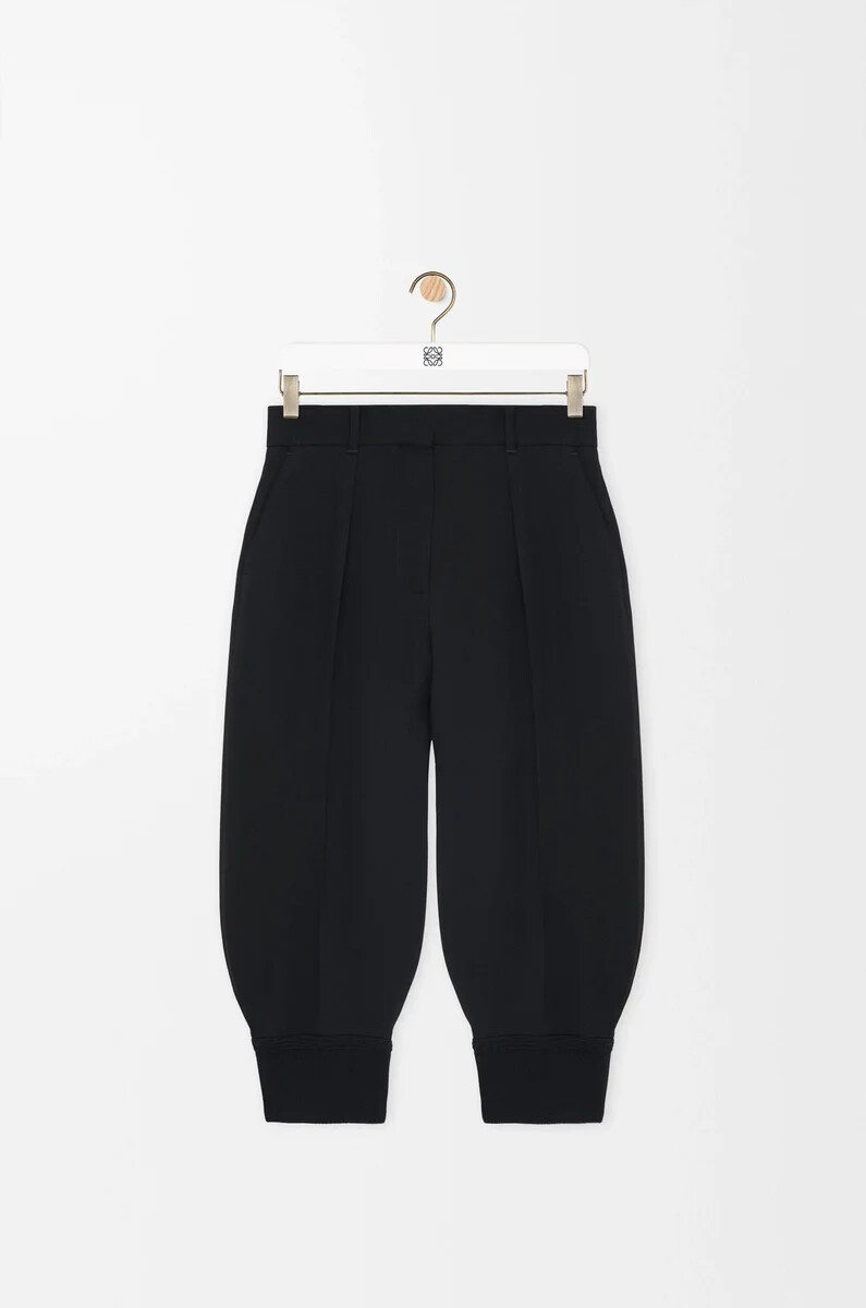 pantalones cortos en mezcla de viscosa elástica negro
