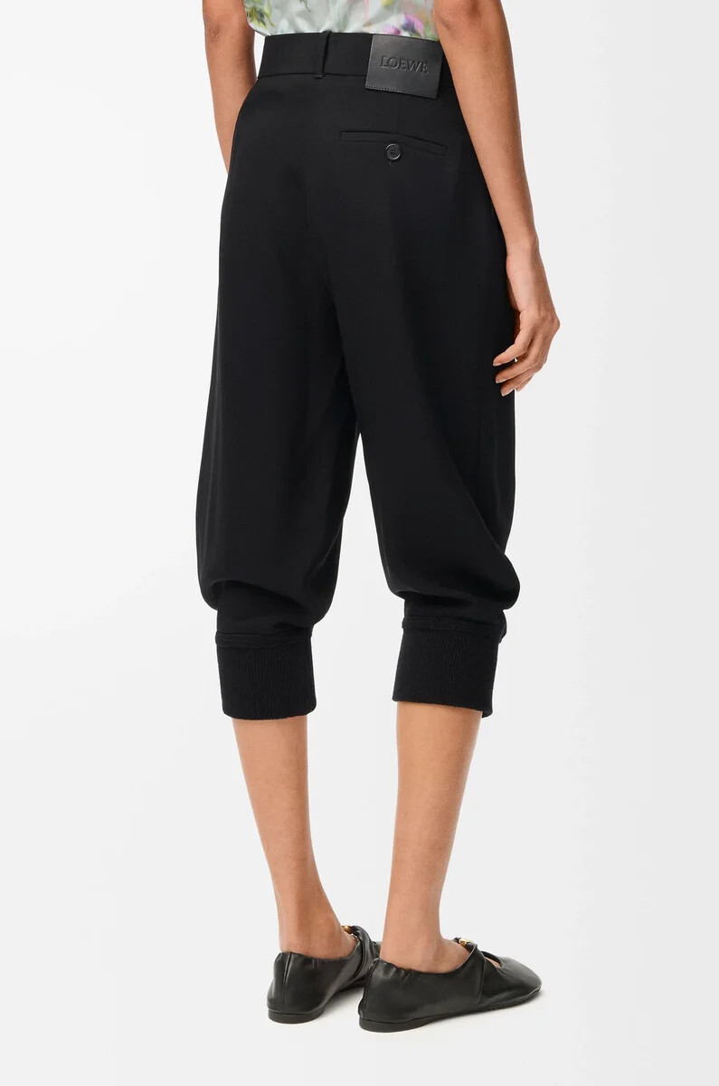 pantalones cortos en mezcla de viscosa elástica negro