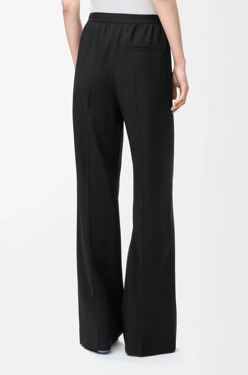 pantalones de lana negro