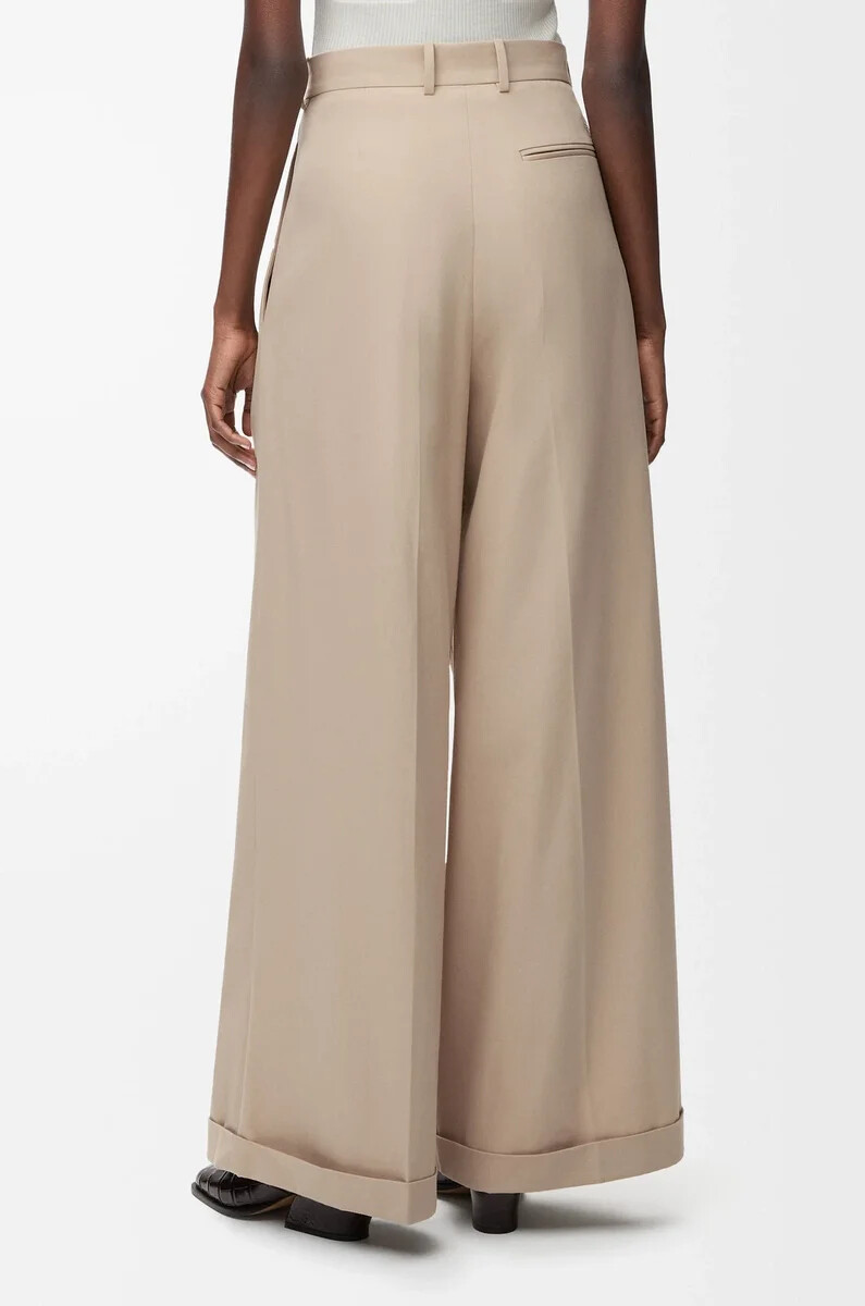 pantalones de algodón beige