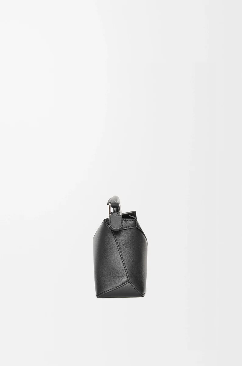 bolso mini puzzle edge en piel de becerro clásica negra