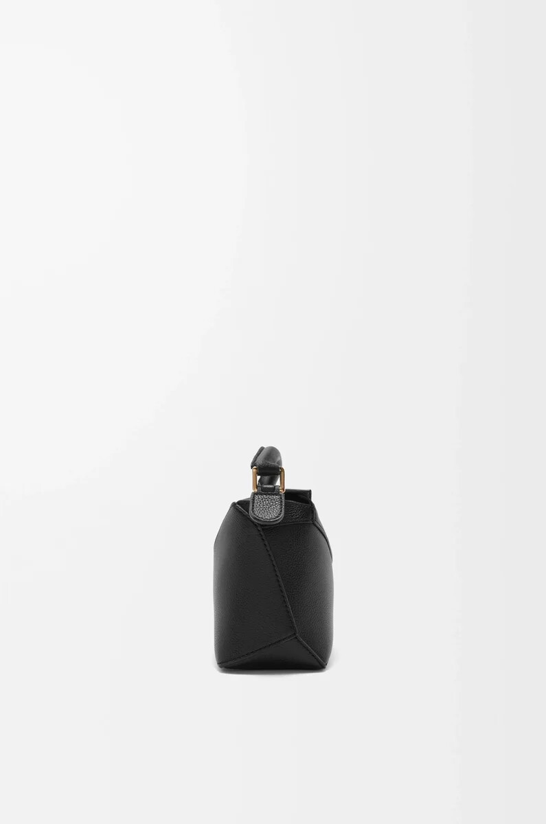 bolso mini puzzle edge en piel de becerro granulada suave negro