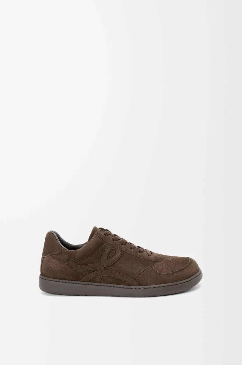 zapatilla jambo en ante de becerro marrón oscuro