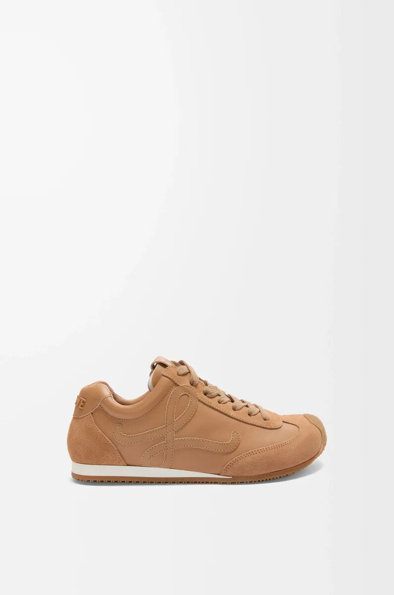 ballet runner 2.0 en suave piel de becerro color canela