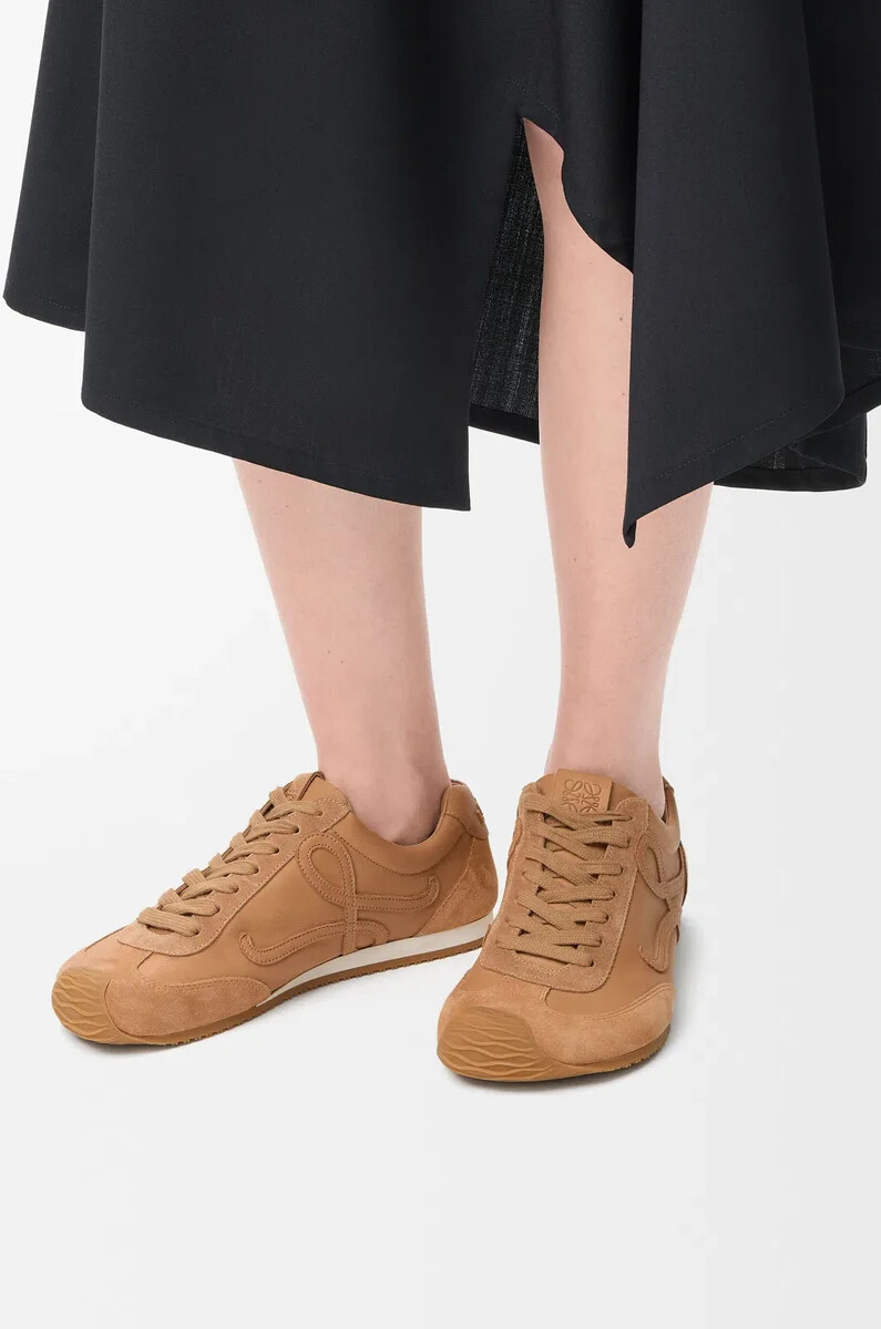 ballet runner 2.0 en suave piel de becerro color canela