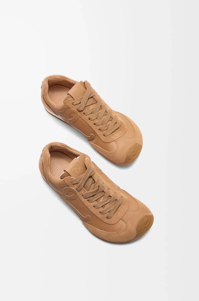 ballet runner 2.0 en suave piel de becerro color canela