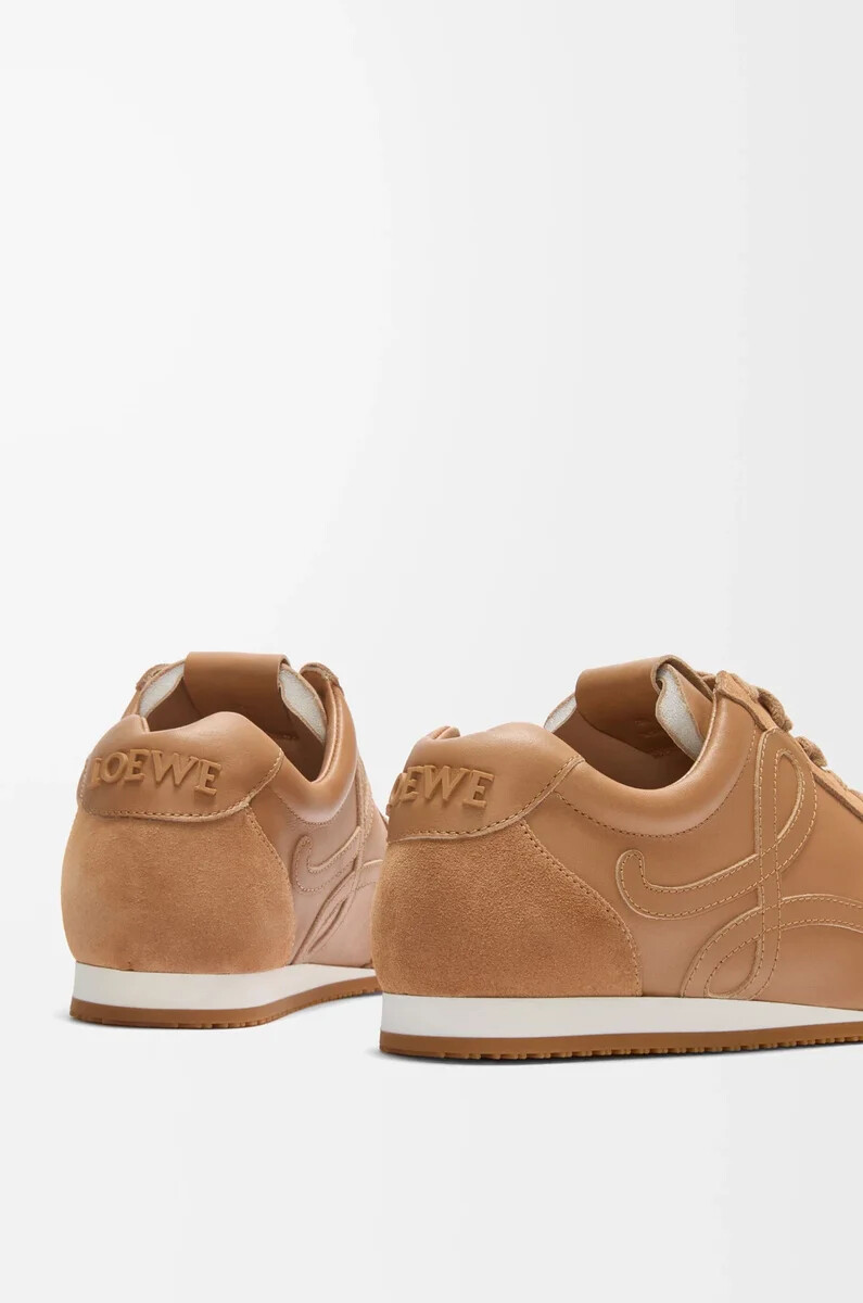 ballet runner 2.0 en suave piel de becerro color canela